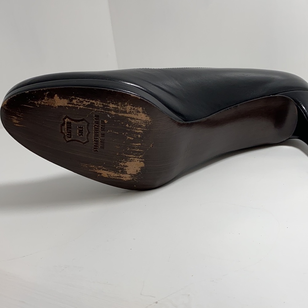 Stuart Weitzman Leather Platform Pump. - image 8